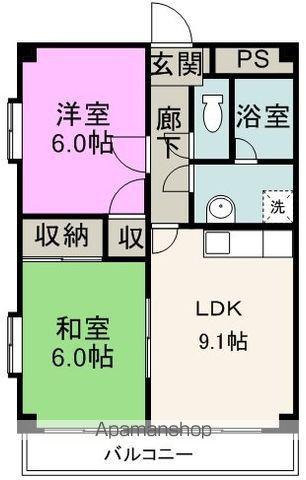 サンハイツエバンス(2DK/5階)の間取り写真