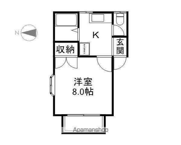 Tハイツ(1K/1階)の間取り写真