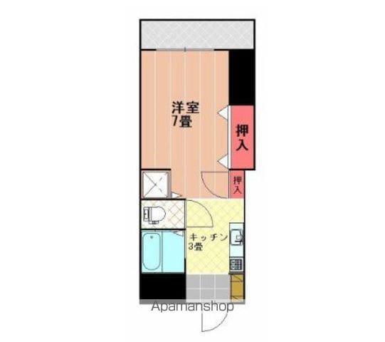 東一万ビル(1K/4階)の間取り写真