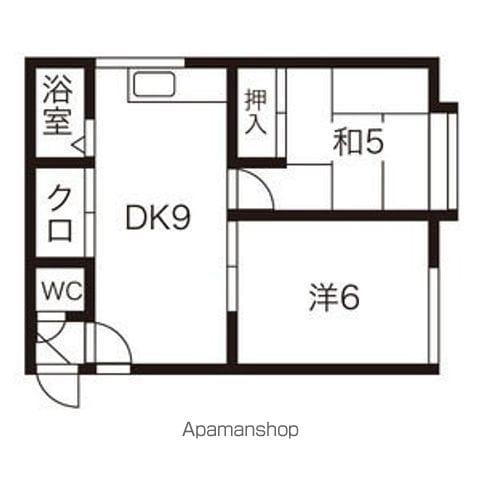 レジデンス平岡(2LDK/2階)の間取り写真