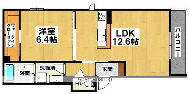 ウインドベル堺東(1LDK/2階)の間取り写真