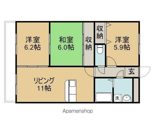 ロイヤルハイツⅡ(3LDK/3階)の間取り写真