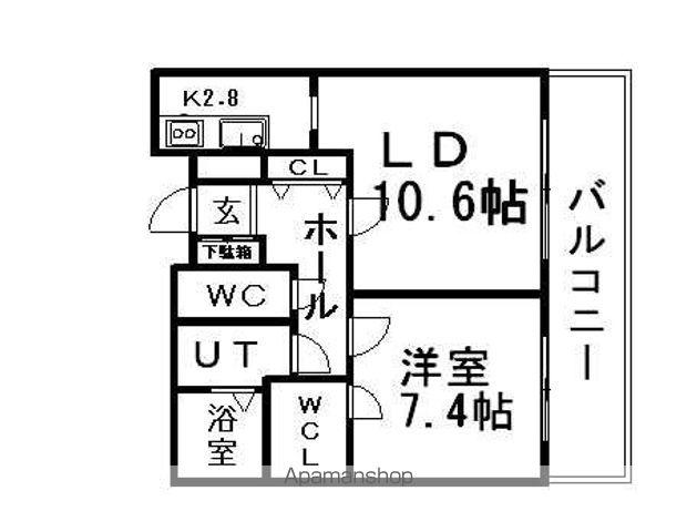 ビッグパレス南5条(1LDK/10階)の間取り写真
