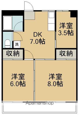 渡幸ベルメゾン苦竹(3DK/2階)の間取り写真