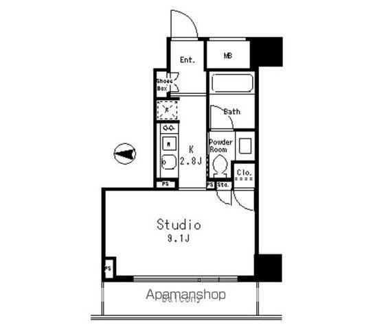 MFPRコート目黒南(1K/3階)の間取り写真