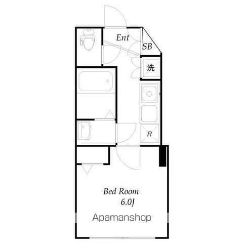 シエロⅠ(1K/1階)の間取り写真