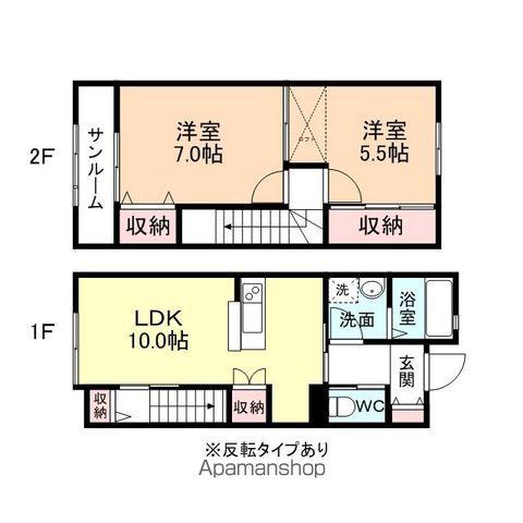 ファイン本郷C(2LDK)の間取り写真