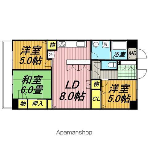 M-PARTⅢ日暮ビル(3LDK/6階)の間取り写真