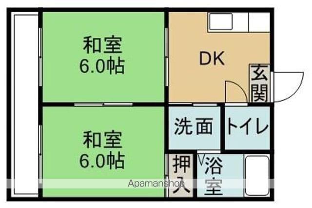 さかえハイツ(2DK/2階)の間取り写真