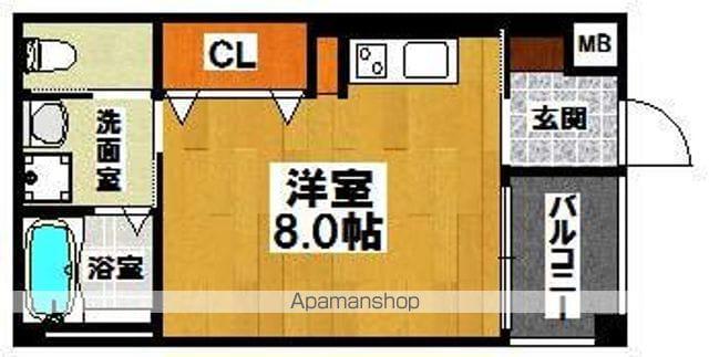 エヌエムトラントユイット(ワンルーム/2階)の間取り写真