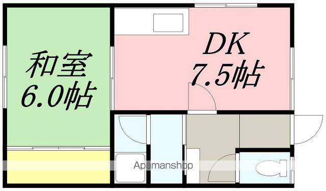 さとうハイツ(1DK/1階)の間取り写真