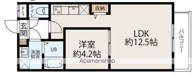 コネクトパークヒルズ八千代台(1LDK/5階)の間取り写真