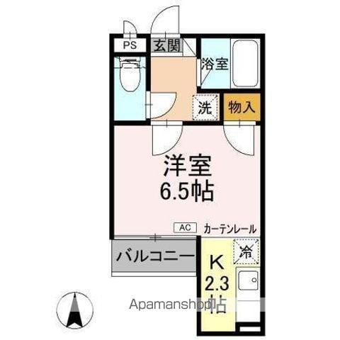 プチシャンブルM(ワンルーム/1階)の間取り写真