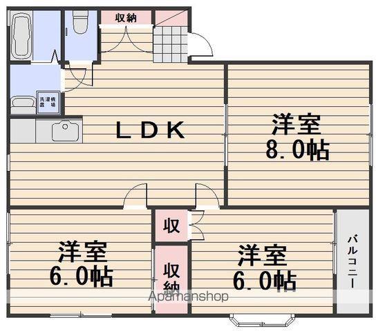 サンハイツ西高崎 Ⅳ(3DK/2階)の間取り写真
