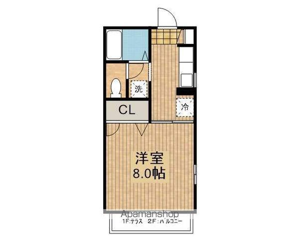 エクセル上堂(1K/2階)の間取り写真