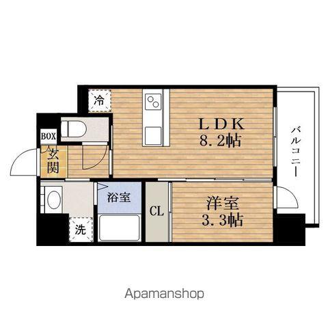 エスレジデンスNAMBANISHIアルター(1LDK/6階)の間取り写真