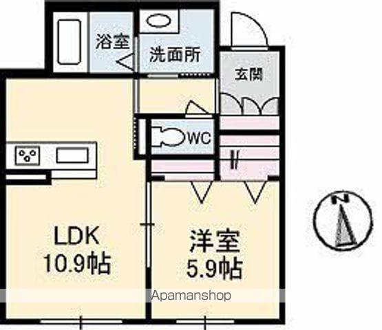 ベレオシンフォニー(1LDK/1階)の間取り写真