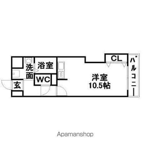 ルノン中百舌鳥(ワンルーム/1階)の間取り写真