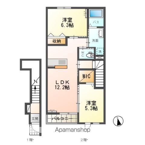 エクセルシオール(2LDK/2階)の間取り写真