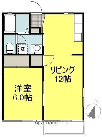 ハイツ玉穂(1LDK/2階)の間取り写真
