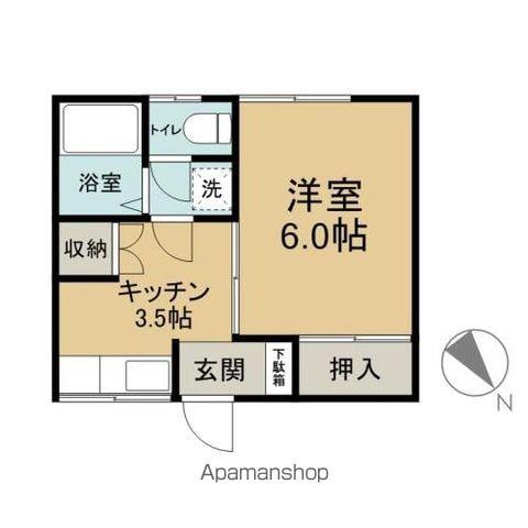 コーポHIRO(1K/1階)の間取り写真