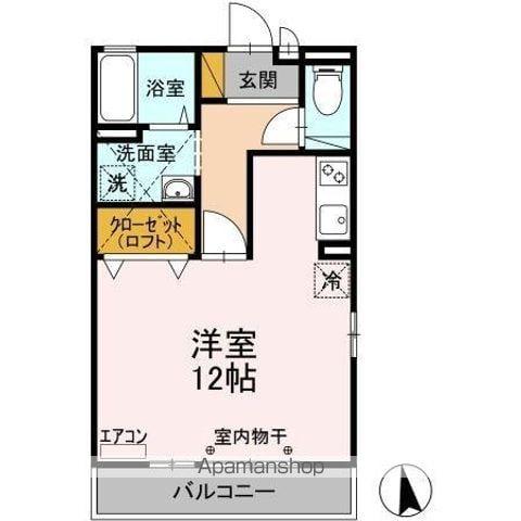 セレニティーホームズC(ワンルーム/2階)の間取り写真