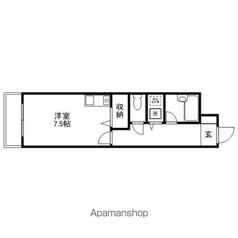 フレグランス日高Ⅱ(ワンルーム/3階)の間取り写真