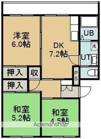 メゾン・ド・シャモニー(3DK/4階)の間取り写真