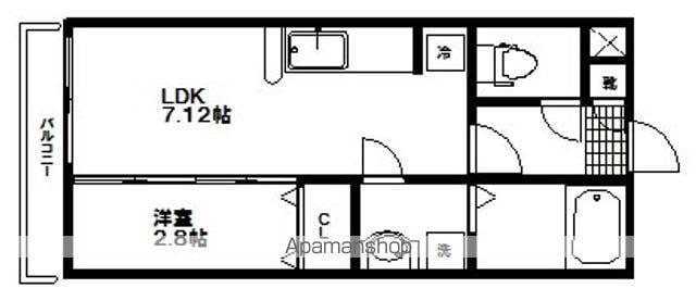 ラヴィスタ子平町(1DK/3階)の間取り写真