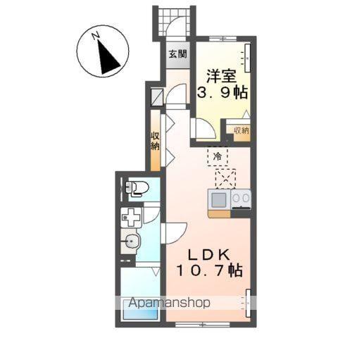 NEO RISE(1LDK/1階)の間取り写真