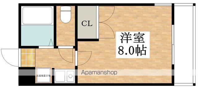 ノース3(1K/3階)の間取り写真
