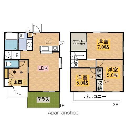 シャーメゾン有野B(3LDK)の間取り写真