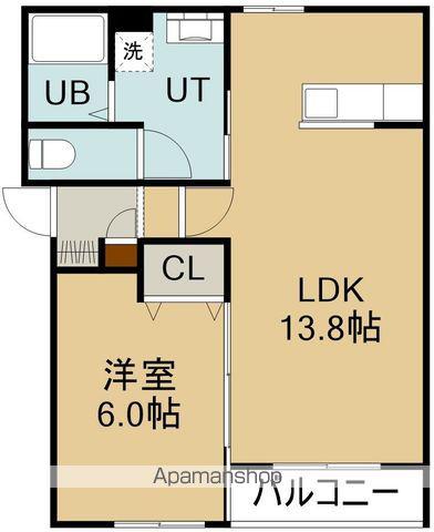 セゾンクレールⅢ(1LDK/4階)の間取り写真