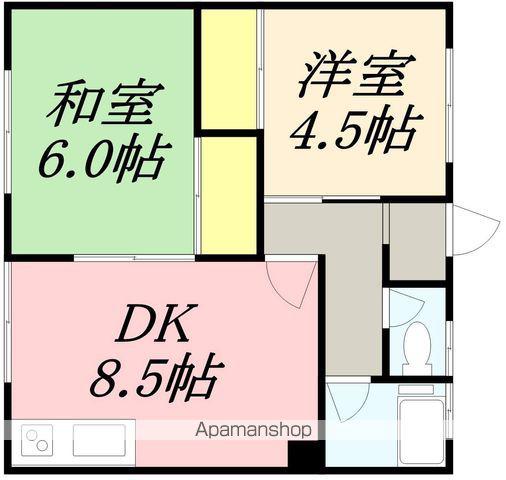 半谷アパート(2DK/1階)の間取り写真