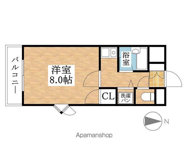 シャトゥルミエール(1K/4階)の間取り写真