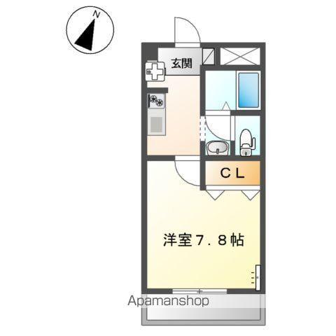 エクシード弥生(1K/2階)の間取り写真