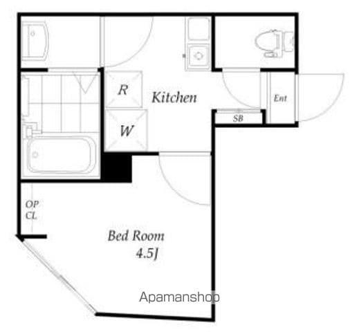 TYPE中野(1K/1階)の間取り写真