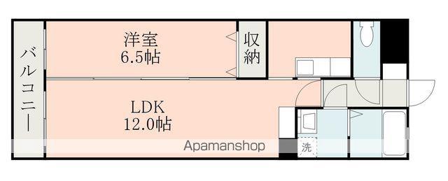 エリシオン保田窪(1LDK/3階)の間取り写真