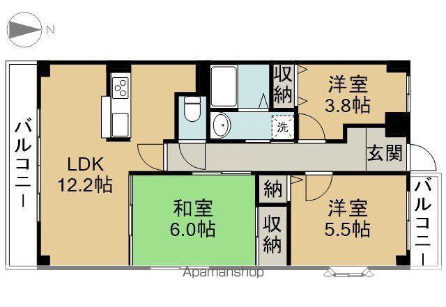 ルミエール(3LDK/3階)の間取り写真