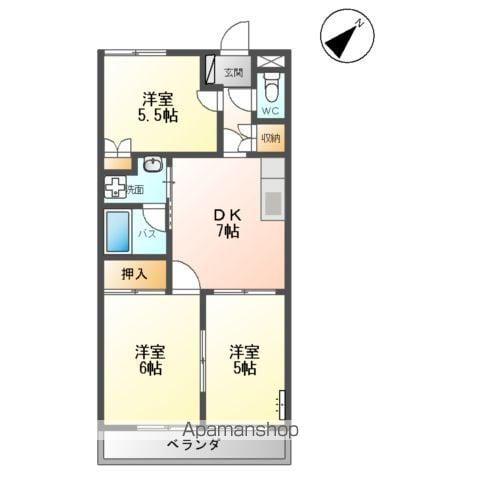 ルベール栄(3DK/2階)の間取り写真