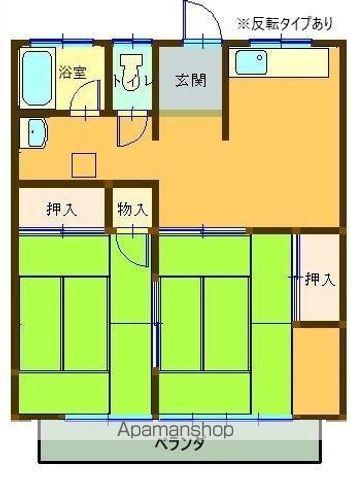 加藤第二アパート(2DK/2階)の間取り写真