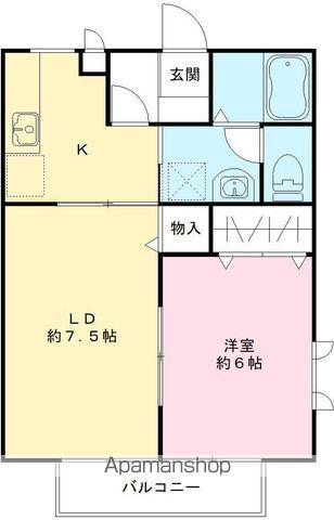 ソレーユ271 A(2K/1階)の間取り写真
