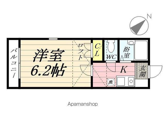 シャーロック・ホームズⅡ(1K/2階)の間取り写真