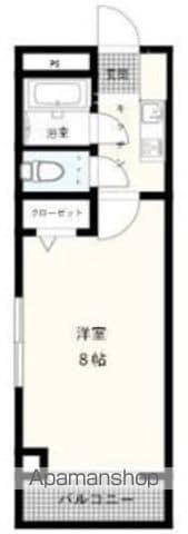 ツインテラス(1K/5階)の間取り写真