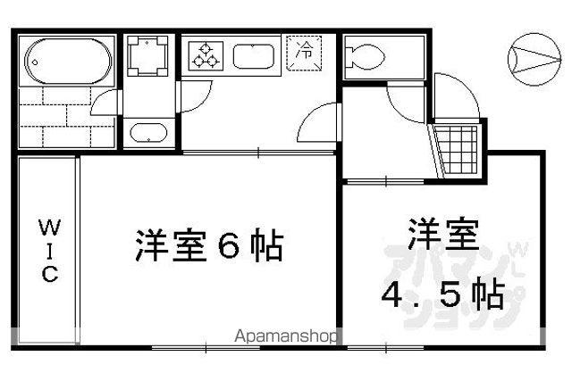 竹本ビル(2K/3階)の間取り写真