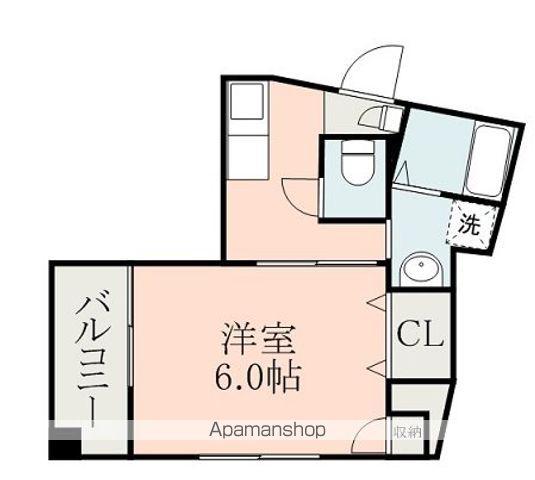 ヴィサージュ大江2(1K/3階)の間取り写真