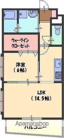 マルベリー(1LDK/3階)の間取り写真