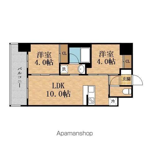 SERENITE FRANC SHIN-OSAKA(2LDK/5階)の間取り写真