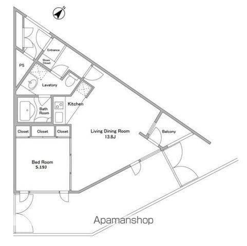 パーク ヒル コート(1LDK/B1階)の間取り写真
