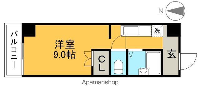 マーガレットパレス(ワンルーム/8階)の間取り写真